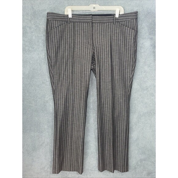 Express Pants Womens Size 18R Grey Barely Boot Low Rise Stretch Editor Career - Picture 1 of 11